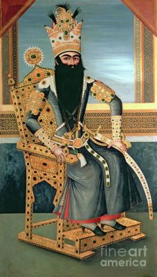  Le Portrait de Fath Ali Shah Qajar : Une Étude Vibrante en Couleurs et Textures!